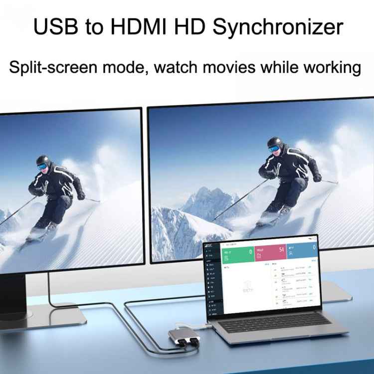 USB 3.0 To Dual HDMI, USB, USB-C / Type-C High Definition Converter 4K USB Same Screen Extender, USB 3.0 To Dual HDMI