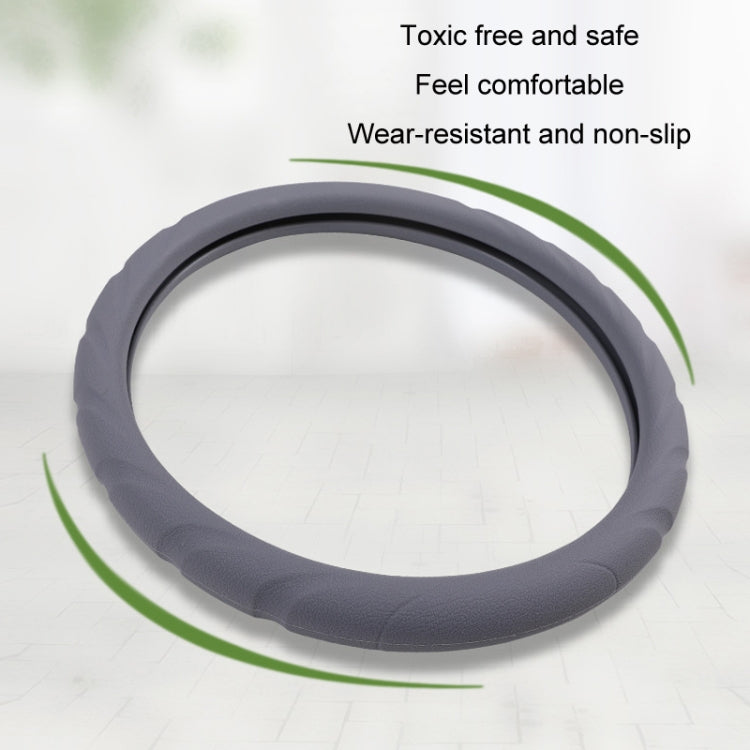 Silicone Non-slip Wear-resistant Steering Wheel Cover, 37-42cm