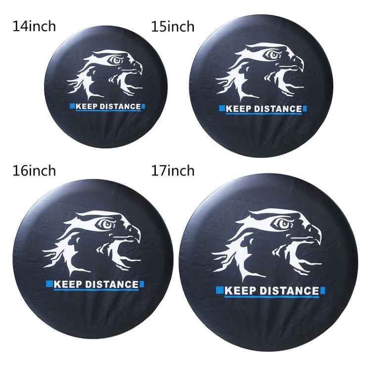 PVC Faux Leather Spare Wheel Cover Rear Tire Protector, 14 inch, 15 inch, 16 inch, 17 inch