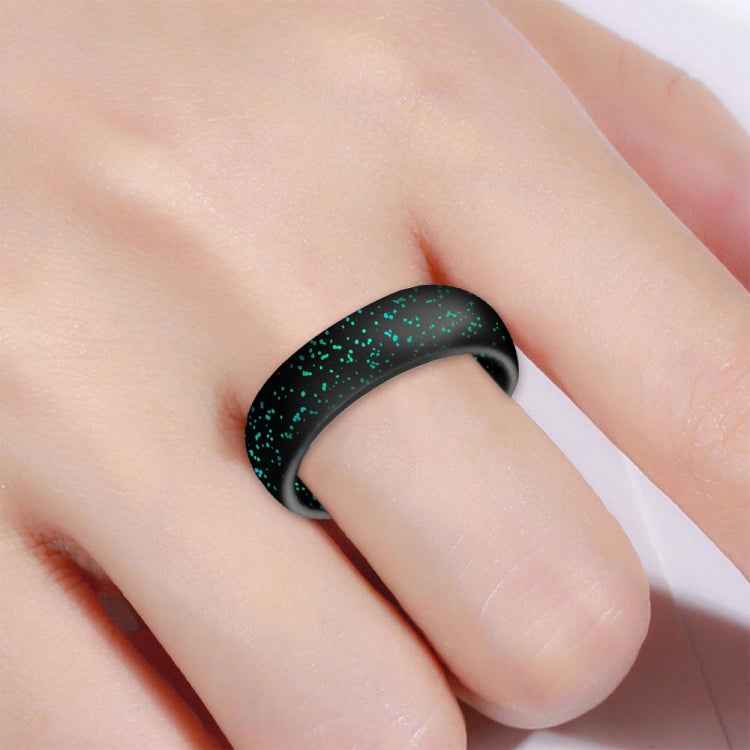 SH100 5.7mm Wide Silicone Ring Glitter Couple Ring
