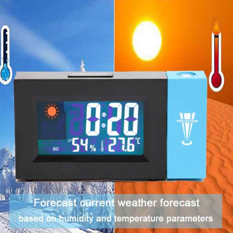 8290 Electronic Colour Screen Weather Clock Weather Forecast Projection Clock Rotatable Digital Clock