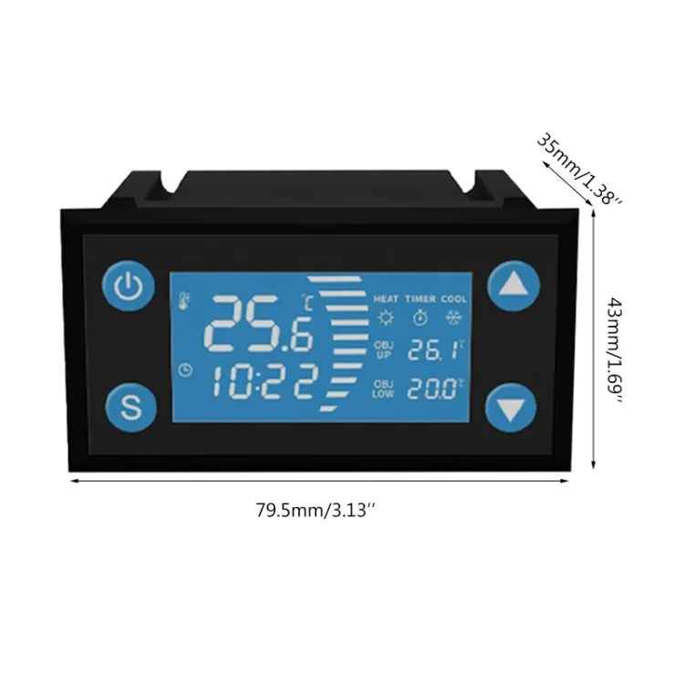 W-1213 Intelligent Digital Display Fish Tank Climbing Pet Thermostat Planting Hatch Breeding Temperature Controller