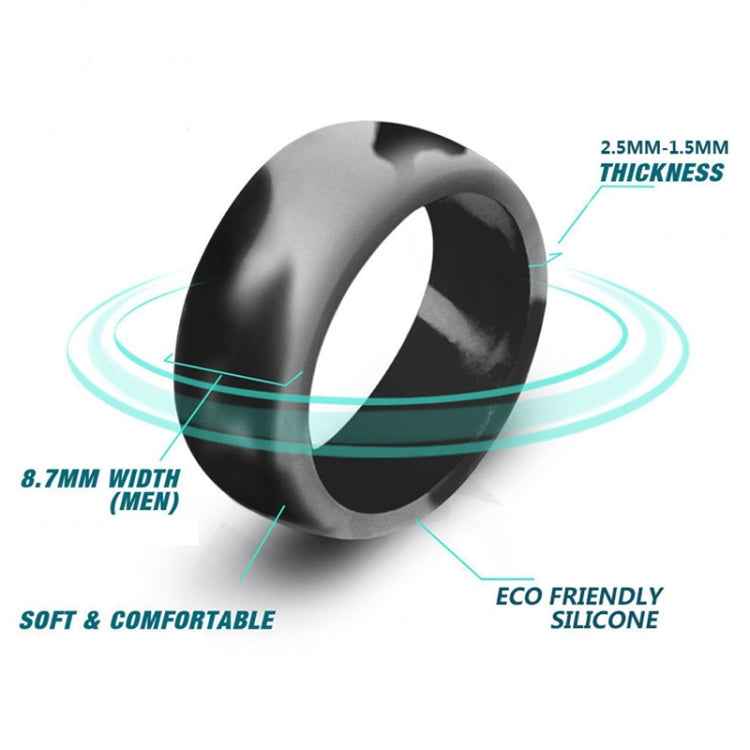 SiR013 8.7mm Curved Outdoor Sports Silicone Ring