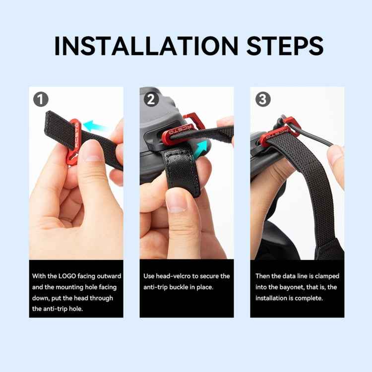 For DJI AVATA Goggles 2 RCSTQ Aluminum Alloy Anti-falling Wire Fixing Parts