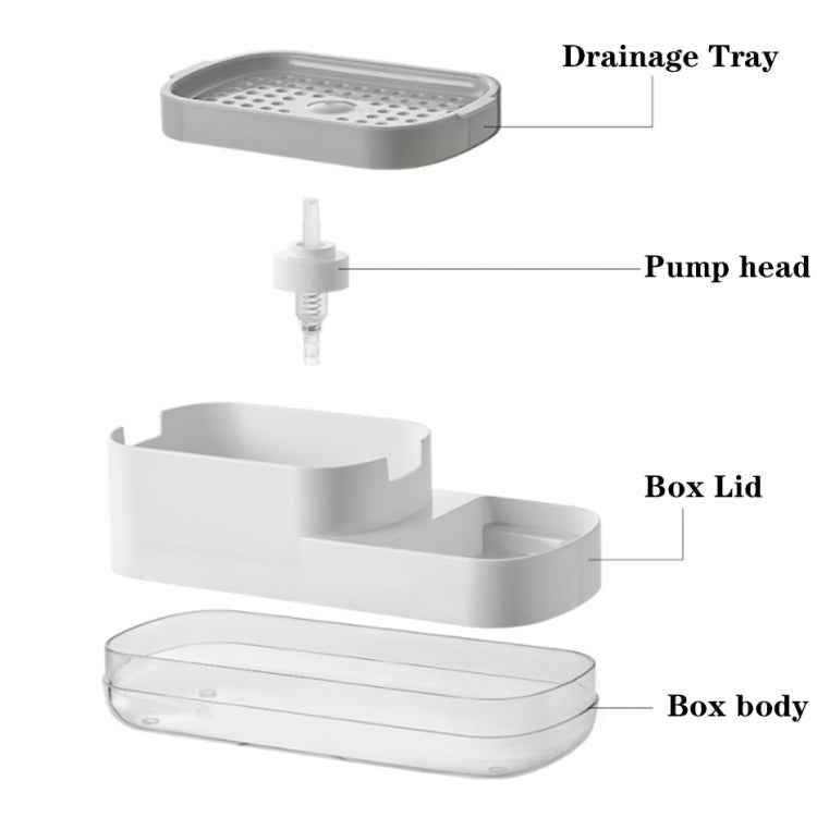 Soap Dispenser Bottle Automatic Liquid Soap Dispenser Kitchen Sponge Brush Storage Box