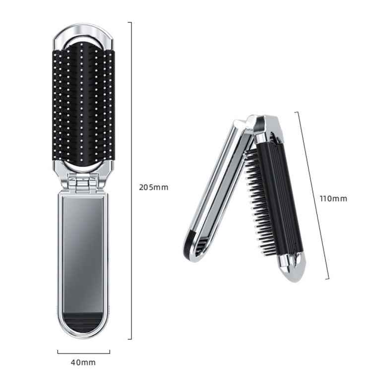 2 in 1 Massage Air Cushion Comb Mirror Integrated Comb Portable Folding Comb