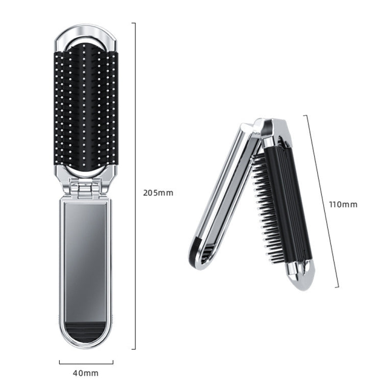 2 in 1 Massage Air Cushion Comb Mirror Integrated Comb Portable Folding Comb, Comb Mirror
