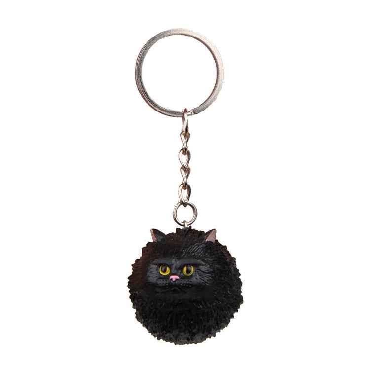 Round Little Tiger Cat Keychain Cartoon Key Ring Ornament
