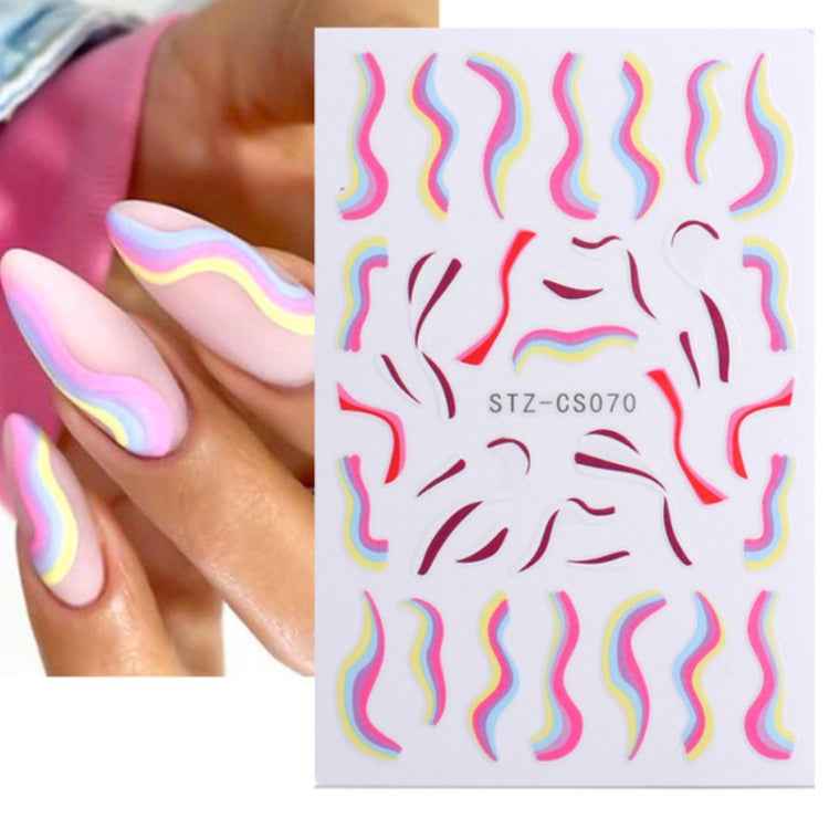 French Style Manicure Sticker Pop Stripe Line Nail Sticker