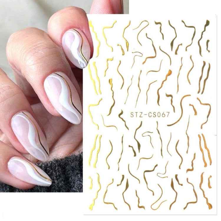 French Style Manicure Sticker Pop Stripe Line Nail Sticker