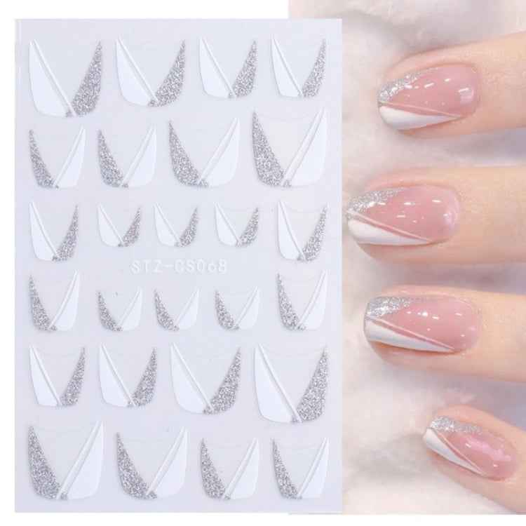 French Style Manicure Sticker Pop Stripe Line Nail Sticker