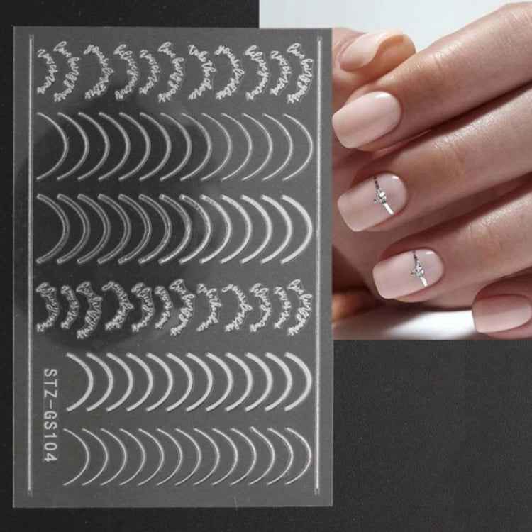 Gold Silver Manicure Stickers Imitation Metal Line Adhesive Nail Stickers, Stz-GS104 Rose Gold, Stz-GS104 Gold, Stz-GS004 Rose Gold, Stz-GS005 Rose Gold, Stz-GS011 Rose Gold, Stz-GS104 Silver, Stz-C032, Stz-C033