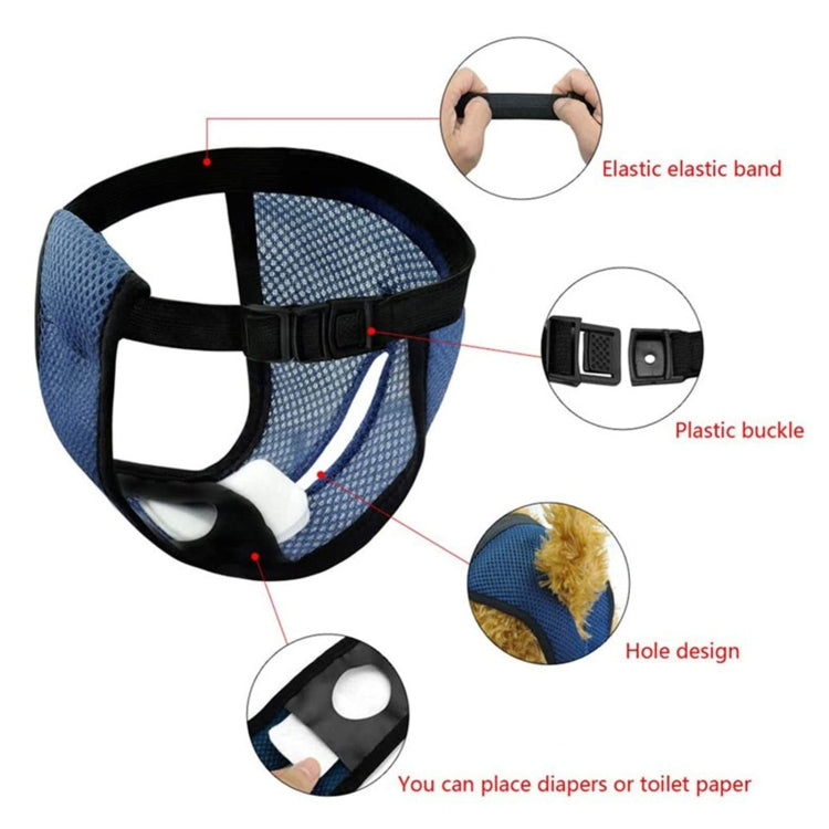 Breathable Dog Physiological Pants Menstrual Pants Anti-harassment Sanitary Pants, Blue S: 24-32cm, Blue M: 35-43cm, Blue L: 40-49cm, Blue XL: 50-59cm, Black S: 24-32cm, Black M: 35-43cm, Black L: 40-49cm, Black XL: 50-59cm