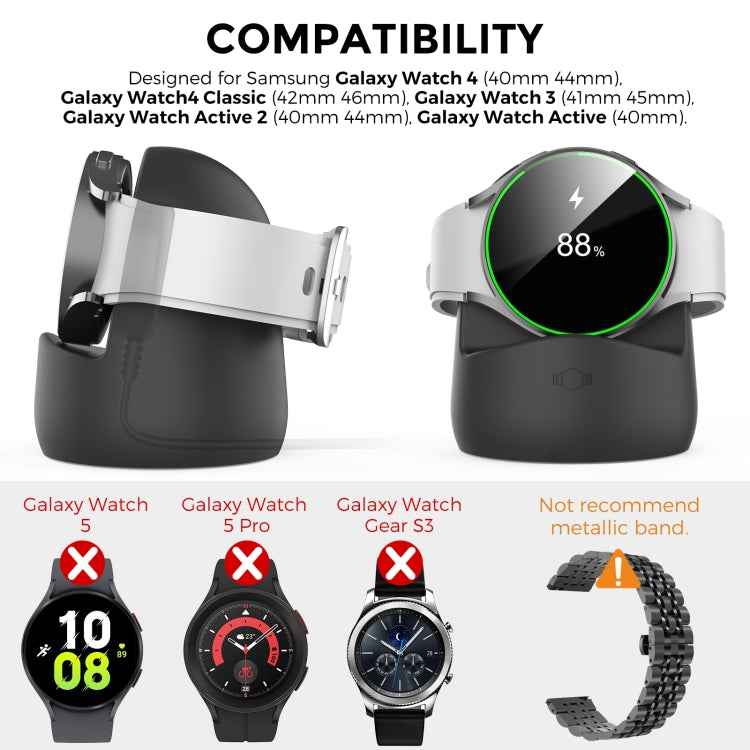 AhaStyle PT181 Watch Silicone Charging Stand For Galaxy Watch 3 / 4 / Active / Active 2