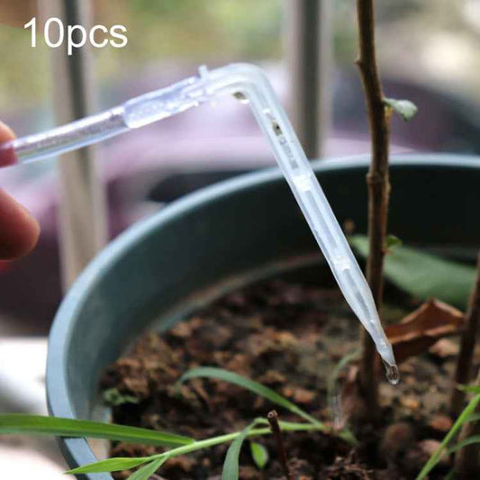 10pcs FR-258 4/7mm Capillary Transparent Curved Drop Arrow Gardening Micro-Spray Irrigation Arrow