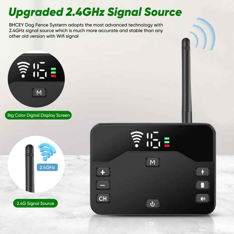 2-In-1 Electric Dog Fence & Remote Training Collar Adjustable Vibration & Shock