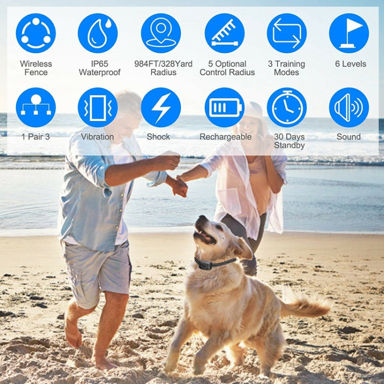 2-In-1 Electric Dog Fence & Remote Training Collar Adjustable Vibration & Shock