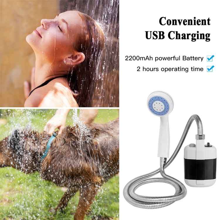 KE-801 Outdoor Electric Shower Camping Rechargeable Portable Shower Head, KE-801 2200mAh