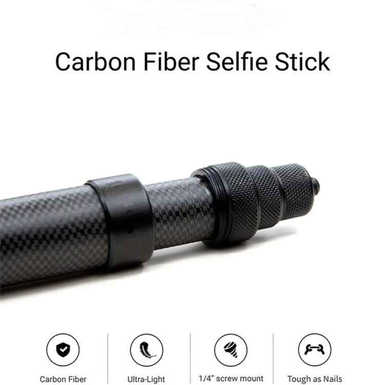 Carbon Fiber Extended Monopod Invisible Selfie Stick For Insta360 / DJI Action / GoPro / Xiao Yi Sports Camera, 1.5m, 3m, 5m