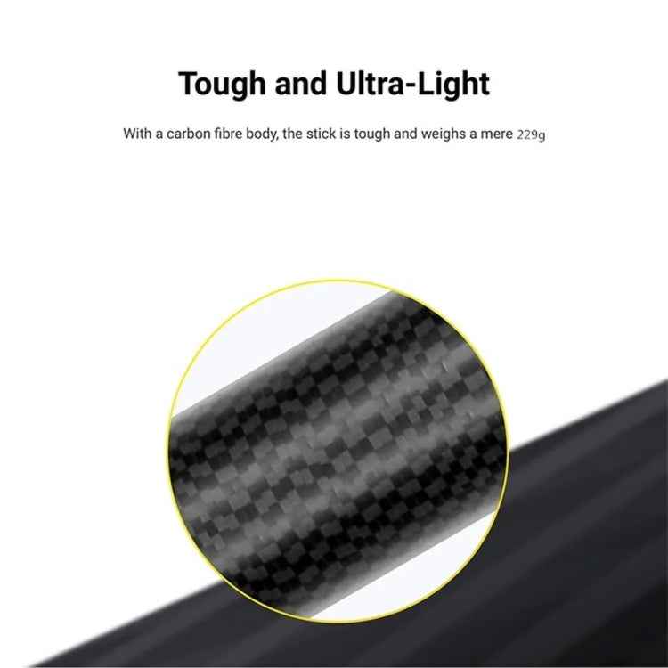 Carbon Fiber Extended Monopod Invisible Selfie Stick For Insta360 / DJI Action / GoPro / Xiao Yi Sports Camera, 1.5m, 3m, 5m