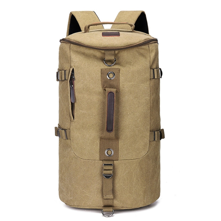 Outdoor Travel Man Canvas Double Shoulder Backpack Student Schoolbag