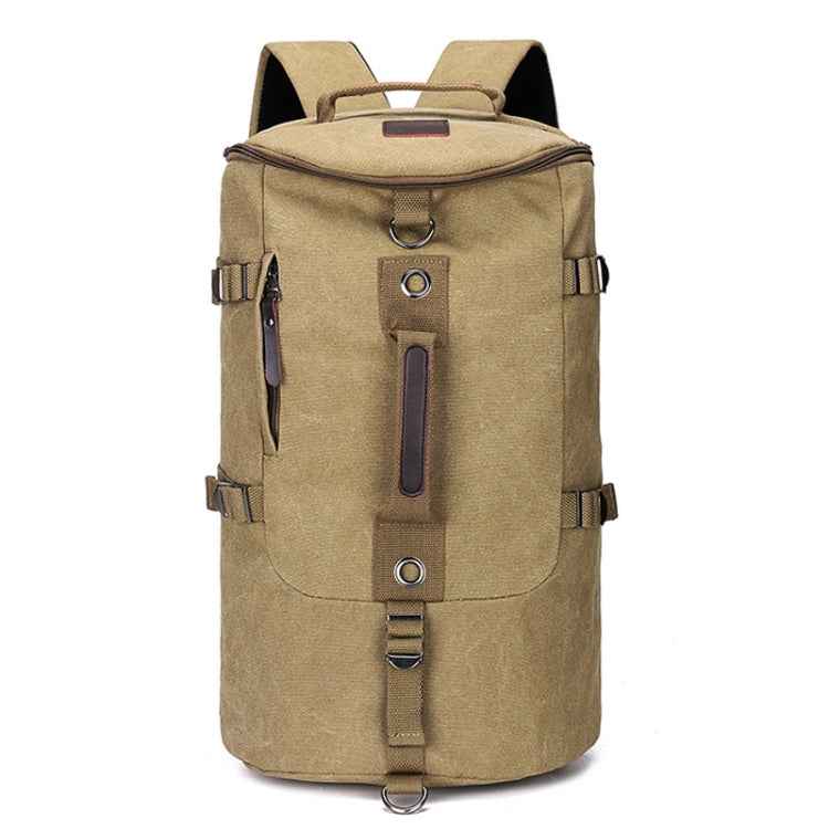 Outdoor Travel Man Canvas Double Shoulder Backpack Student Schoolbag