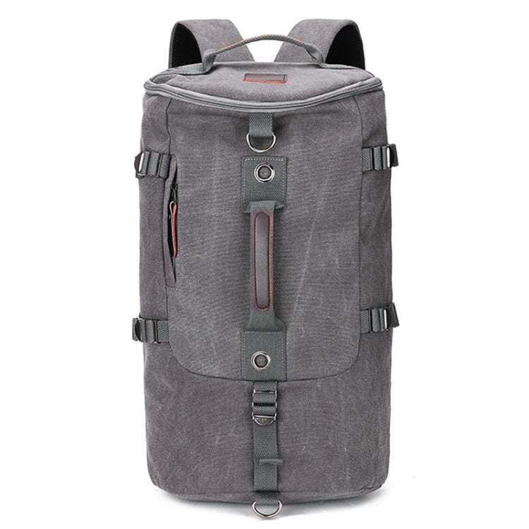 Outdoor Travel Man Canvas Double Shoulder Backpack Student Schoolbag