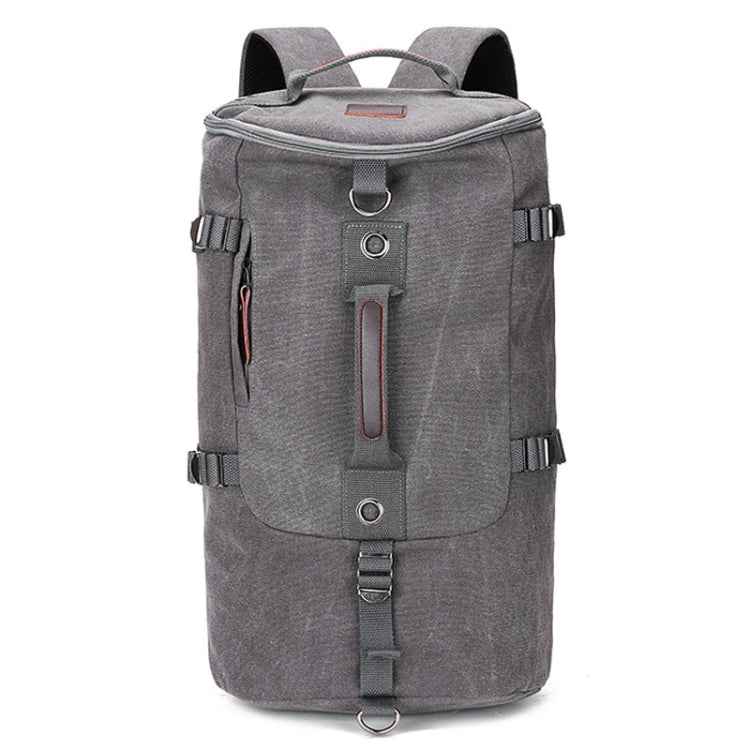 Outdoor Travel Man Canvas Double Shoulder Backpack Student Schoolbag