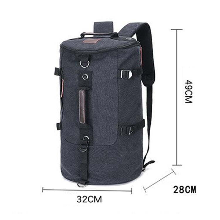 Outdoor Travel Man Canvas Double Shoulder Backpack Student Schoolbag