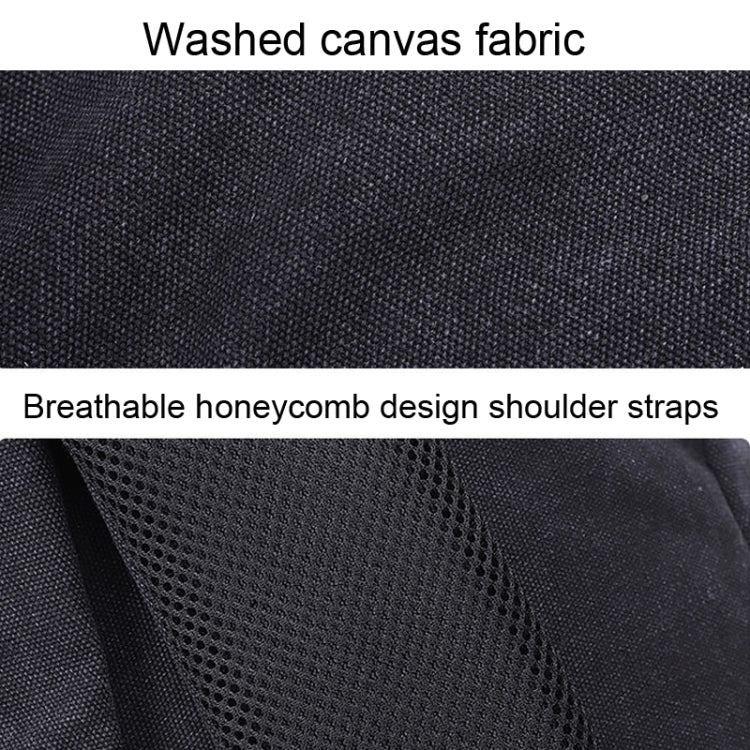 Outdoor Travel Man Canvas Double Shoulder Backpack Student Schoolbag