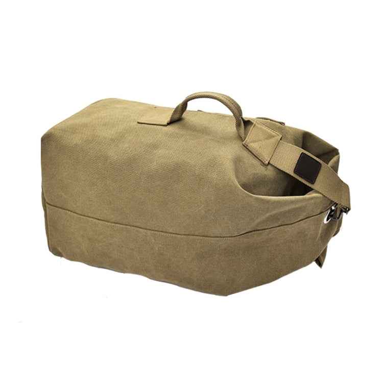 FM308 Large Capacity Outdoor Travel Man Canvas Double Shoulder Backpack Student Schoolbag, Large Green, Small Khaki, Small Black, Small Green, Large Khaki, Large Black