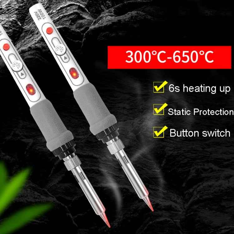 100W 220V High-power Electric Soldering Iron Adjustable Temperature Soldering Tool US Plug, 1pc, 2pcs Set 1, 2pcs Set 2, 4pcs Set