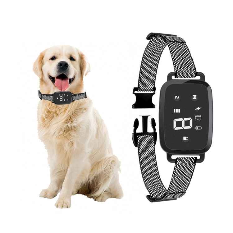 PT221 Intelligent Automatic Electric Strike Collar Touch Digital Display Rechargeable Waterproof Dog Trainer Stop Barker, 3 Training Modes