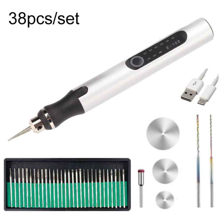 E108 38pcs/set Portable 2.35MM Chuck Mini Electric Drill Pen