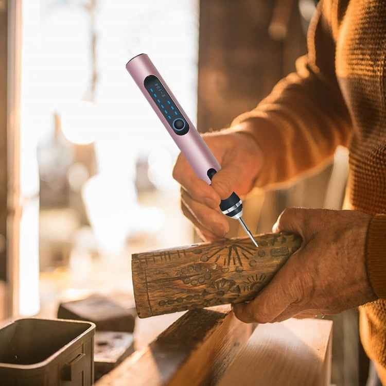 E108 59pcs/set Wireless Portable USB Rechargeable Mini Electric Drill Pen, Silver, Rose Gold