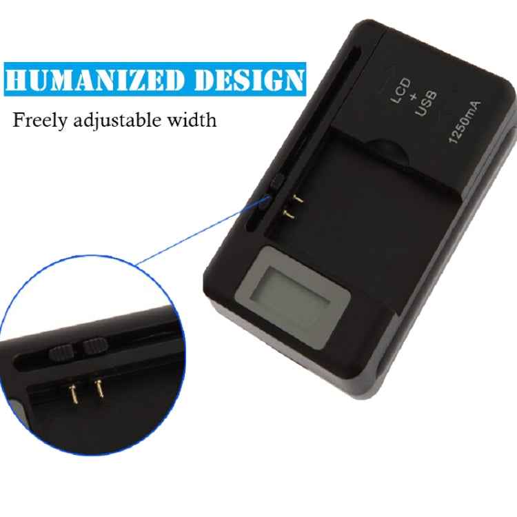 SS-5 Universal Cell Phone Battery Charger With USB Output & LCD Display, US Plug