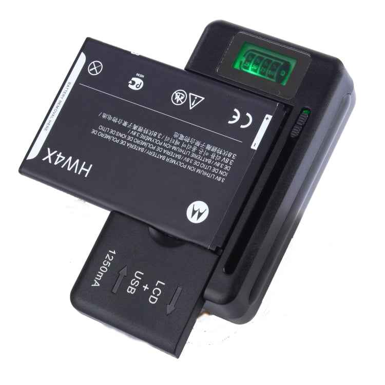 SS-5 Universal Cell Phone Battery Charger With USB Output & LCD Display, US Plug