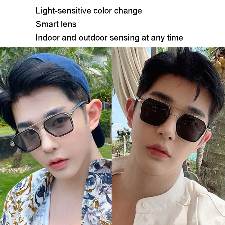 Double Beam Polarized Color Changing Myopic Glasses
