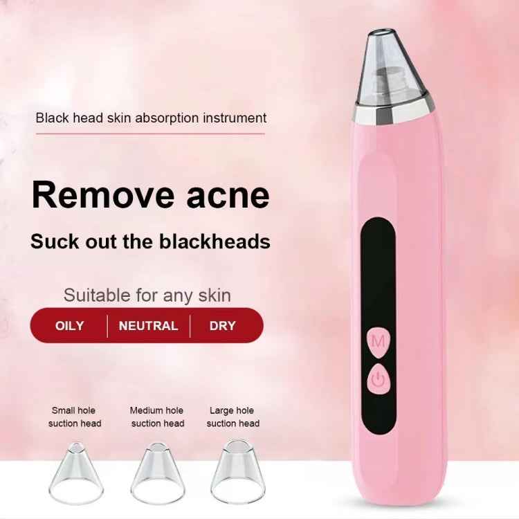 Blackhead Remover Vacuum Pore Cleaner Facial Deep Cleaning Beauty Tools, Dry Battery(White), Dry Battery (Pink)