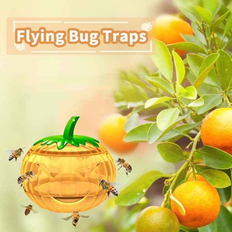 SJZ060 2pcs/set Pumpkin Shaped Fruit Fly Traps Fruit Fly Trap Bee Trap