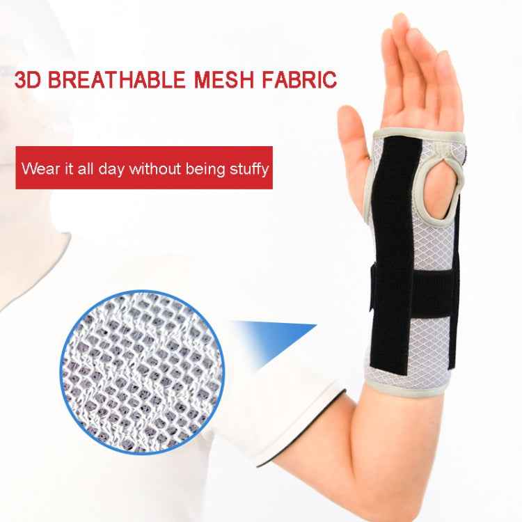 Breathable Wrist Support Splint Wrist Brace Protector Band Arthritis Carpal Tunnel Hand Sprain Tendinitis Wristband, 3 aluminum plates
