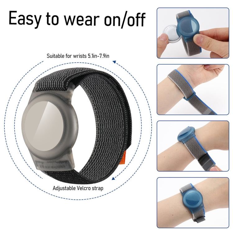 For AirTag 2nd Gen / AirTag 1st Gen Nylon Strap Wristband Anti-lost Tracker Protective Case