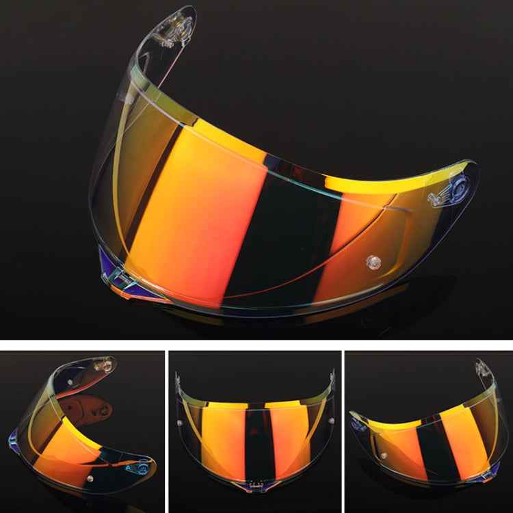 Motorcycle Helmet Lens with Anti-fog Spikes for SOMAN K1/K3SV/K5, Transparent REVO Red, Transparent REVO Purple, Transparent REVO Blue, Dark Tea Revo Red, Dark Tea Revo Blue, Tea Film Revo Purple Red Gold, Silver Plated, Dark Tea, Gold Flakes, Color Fi...
