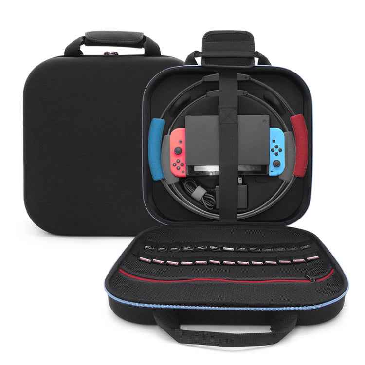 For Nintendo Switch Double Fitness Ring Storage Bag EVA Portable Hard Shell Host Package Accessories
