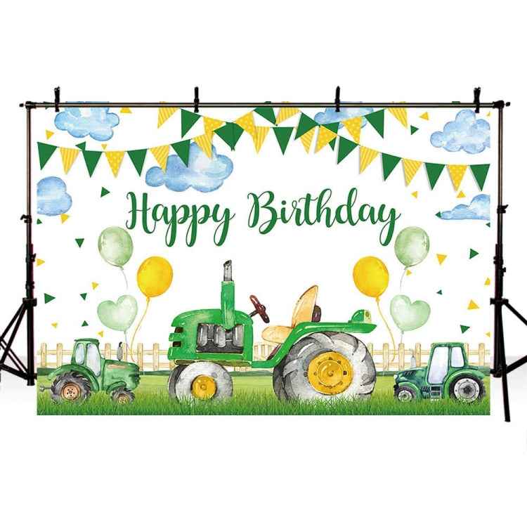 Farm Tractor Photography Backdrop Cloth Birthday Party Decoration Supplies, 150x100cm, 150x210cm, 180x110cm, 180x240cm, 180x270cm