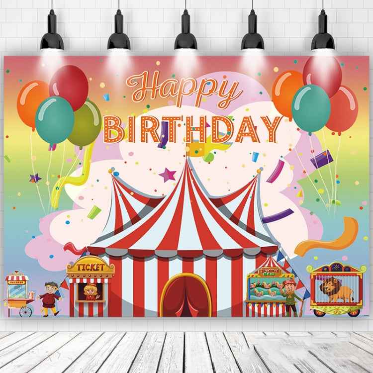 Children Birthday Background Cloth Carnival Gay Party Birthday Theme Background Banner Circus Background Hanging Flag, 150x100cm, 180x120cm, 210x150cm