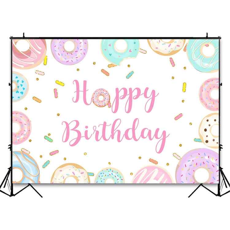 Donut Cartoon Children Birthday Background Cloth