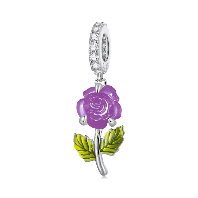 Sterling Silver Zircon Rose UV Color Changing Bead Accessory