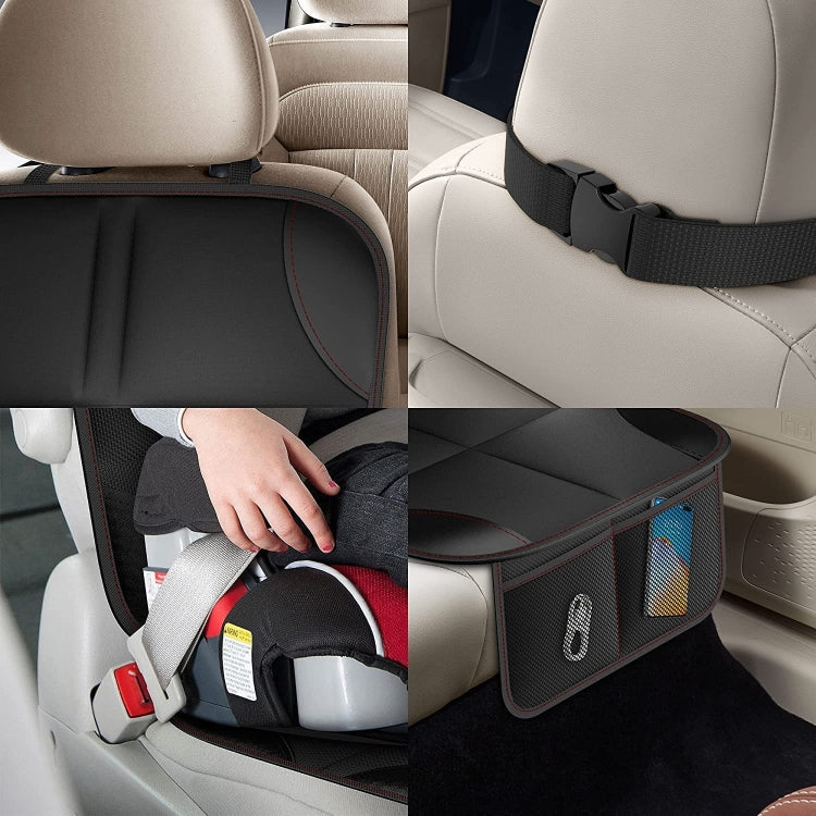 2pcs Child Car Seat Protector Non-Slip Base Material + Waterproof 600D Fabric