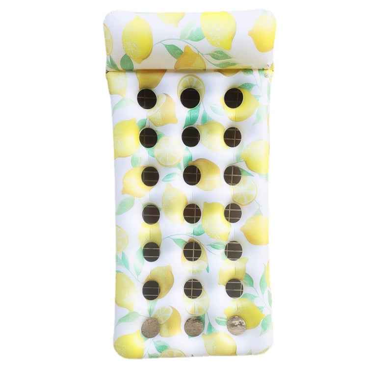 Inflatable Lemon Float Row Hole Water Bed Lounge Chair, 172 x 80cm Lemon